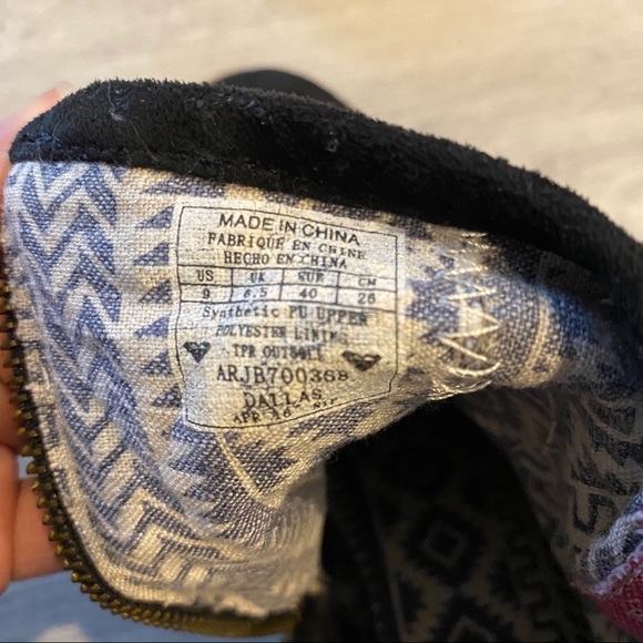 Roxy faux Suede Black Women's Ankle Boots - Picture 11 of 13